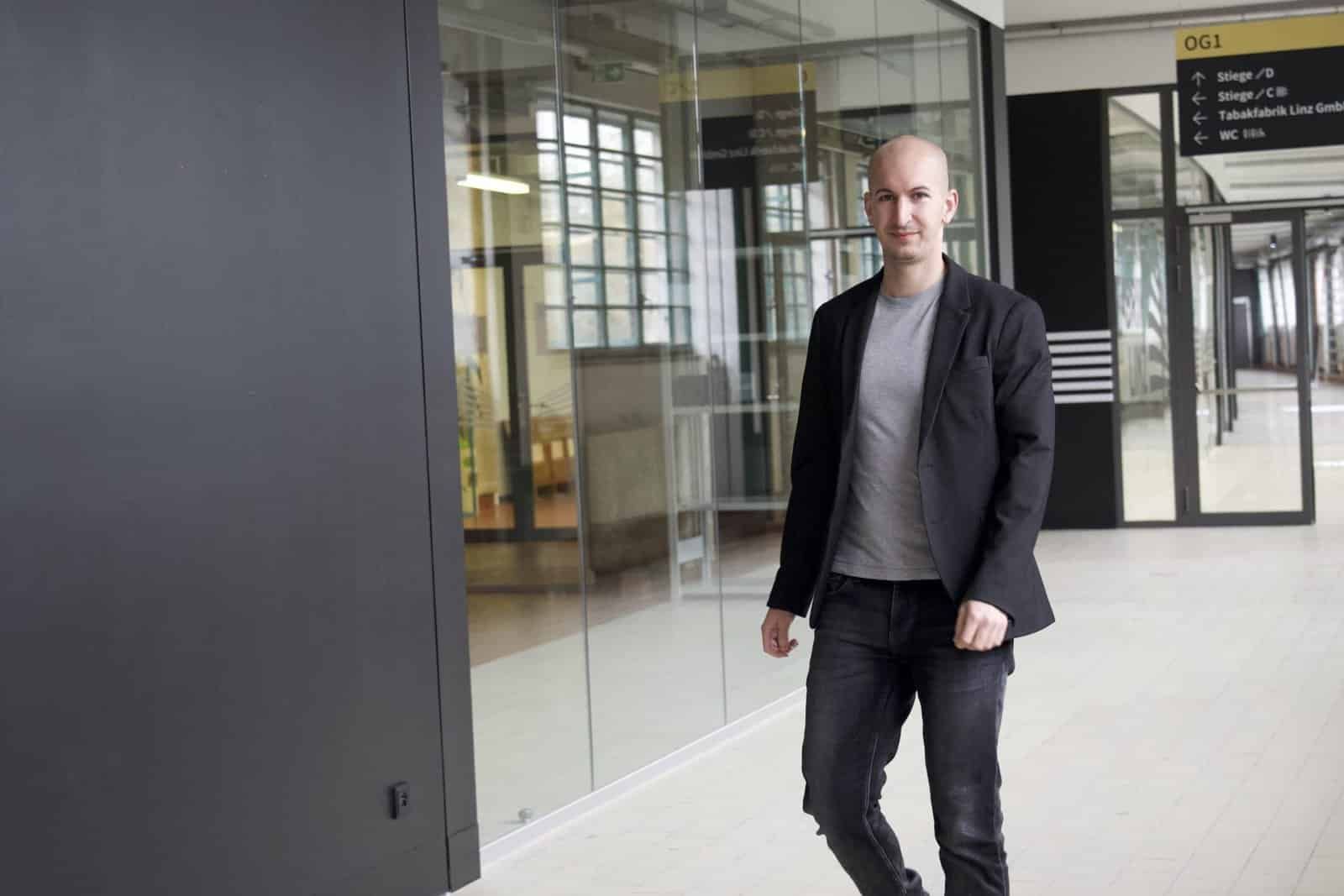Michael Kirchmair in der Tabakfabrik Linz